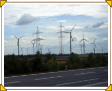 風力発電の盛んな地域。